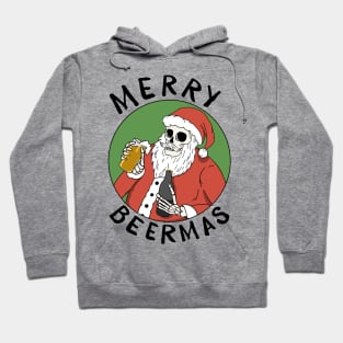 Merry Beermas White Hoodie